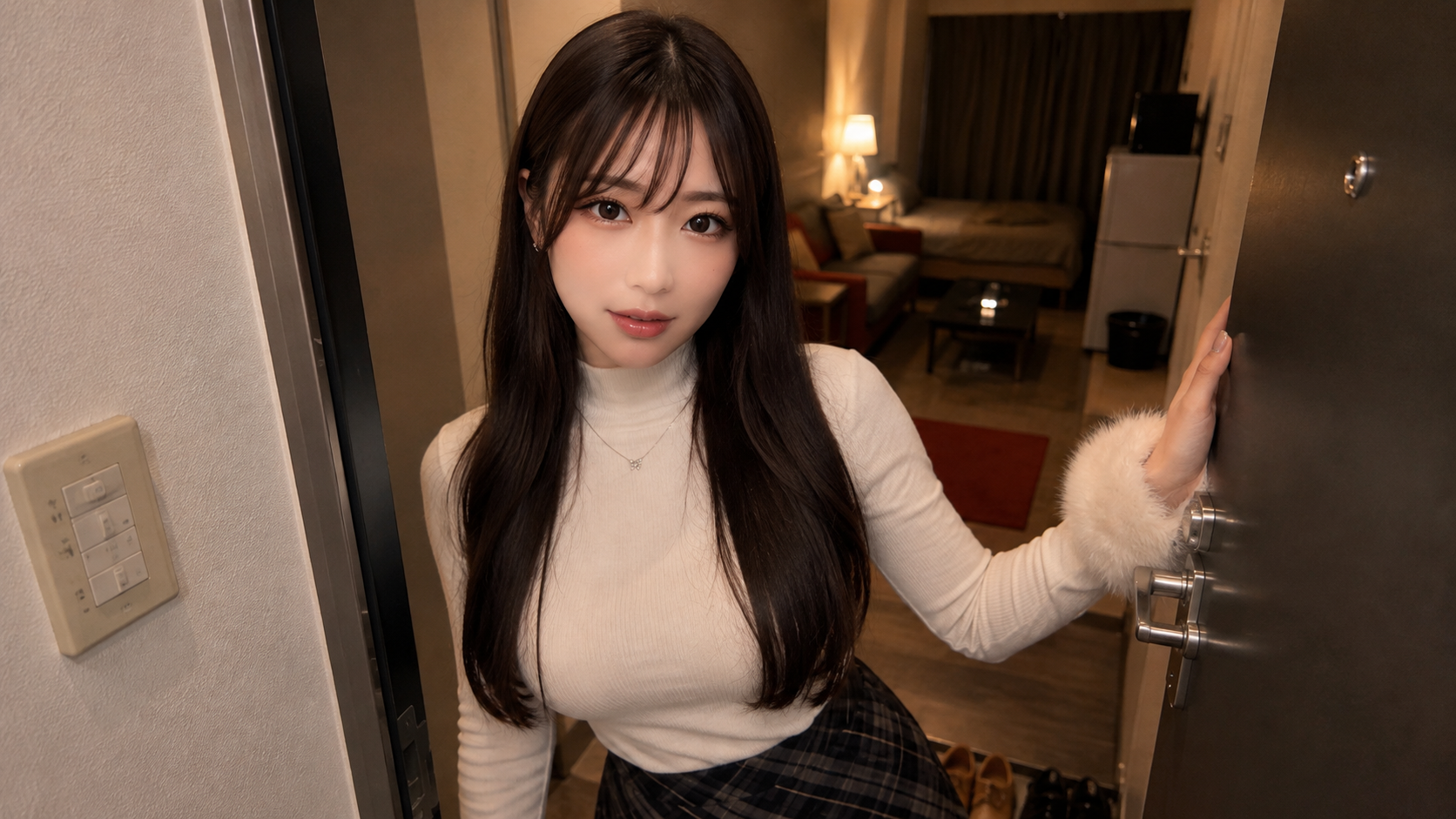 逸材発見【平塚/23歳ラウンジ級Hカップ美女】「紐、引っ張ってみて…？」衝撃の全裸お出迎えから裏オプ確約G付きHRへ